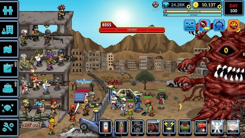 Zombie Boss battle in 200 Days Zombie Apocalypse