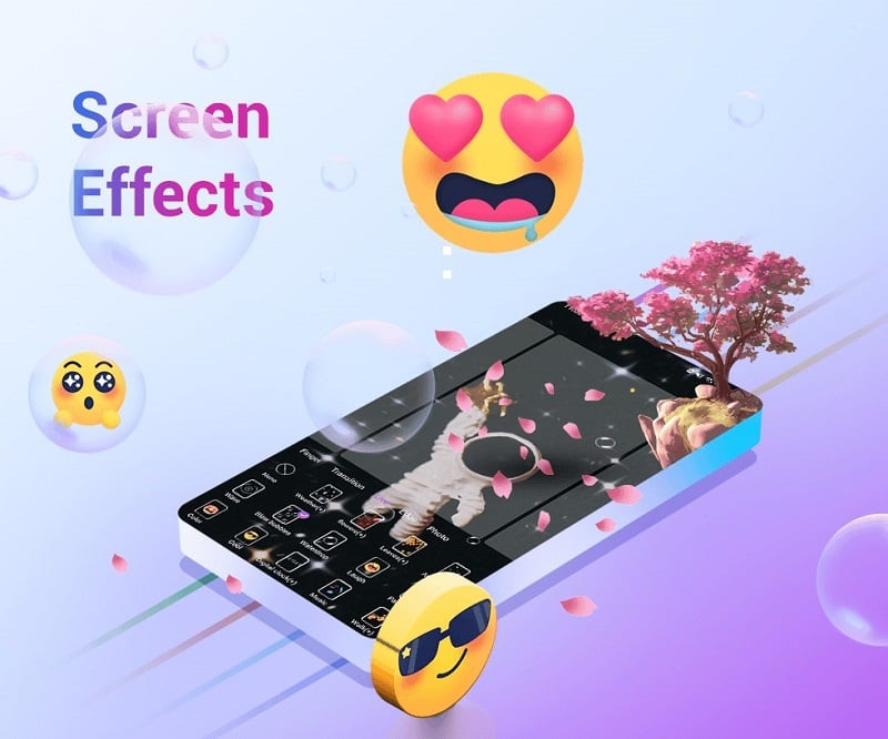 3D Effect Launcher Live Effect screenshot showing wallpaper options