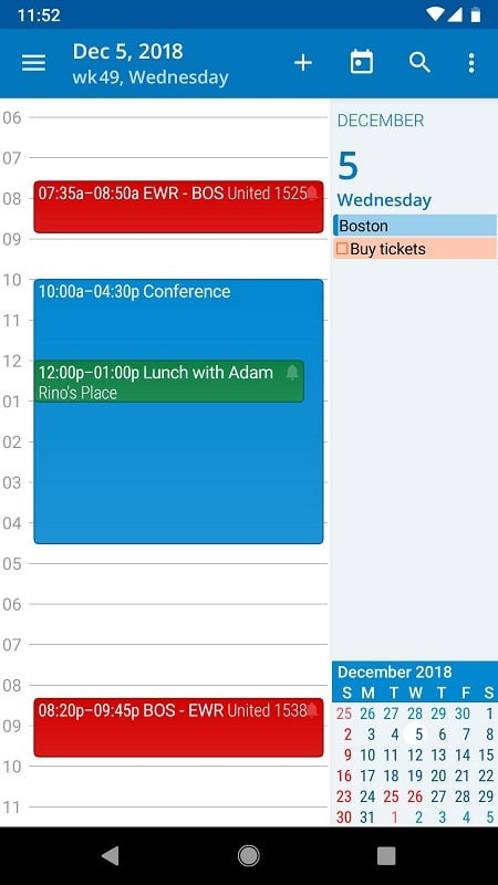 Setting reminders in aCalendar+