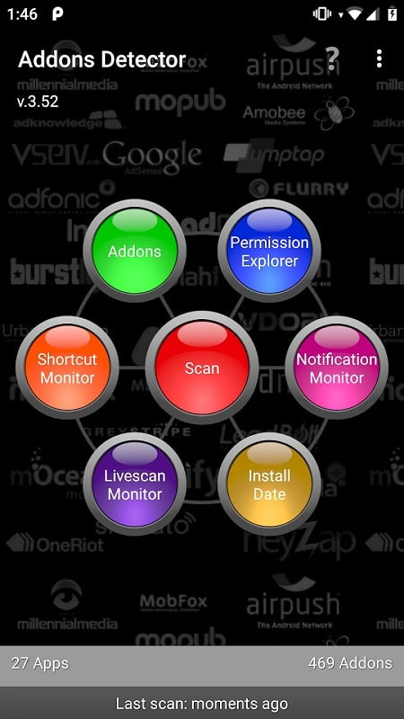 Addons Detector - Chế độ quét