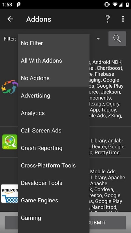 Addons Detector Sharing the App