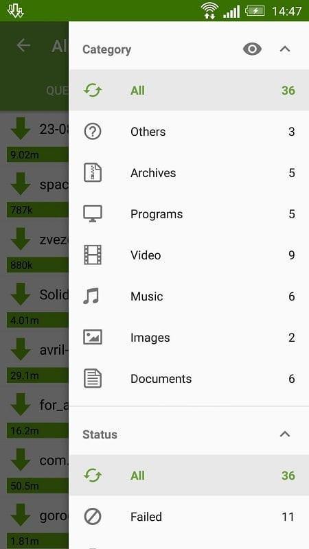 Advanced Download Manager Settings Screenshot