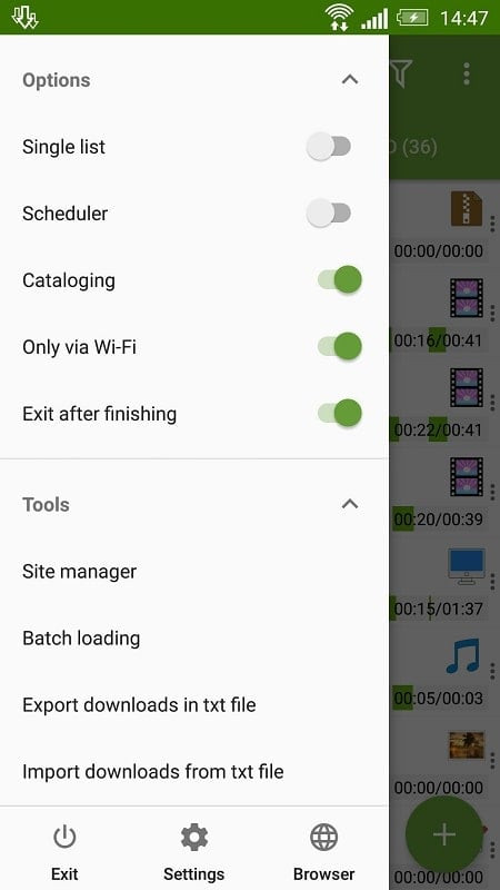 Advanced Download Manager Interface Screenshot