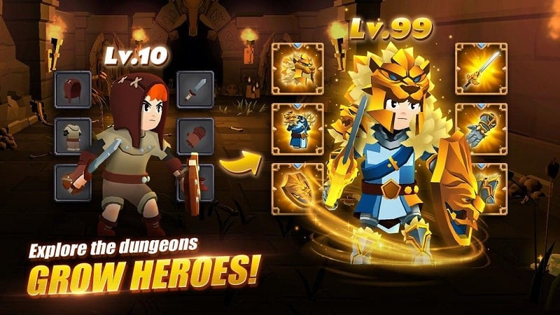 AFK Dungeon MOD APK screenshot