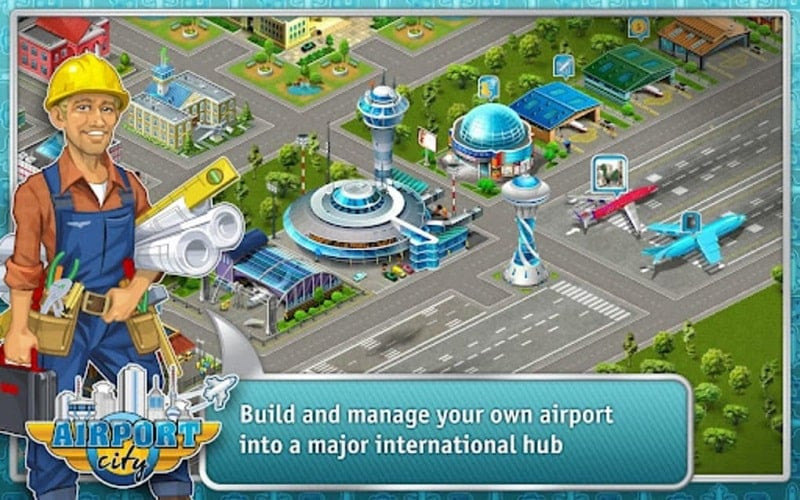 Airport City MOD APK flight view