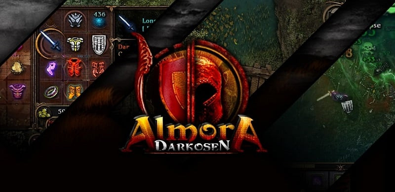 Almora Darkosen RPG - Hình ảnh hiển thị giao diện game với đồ họa pixel cổ điển