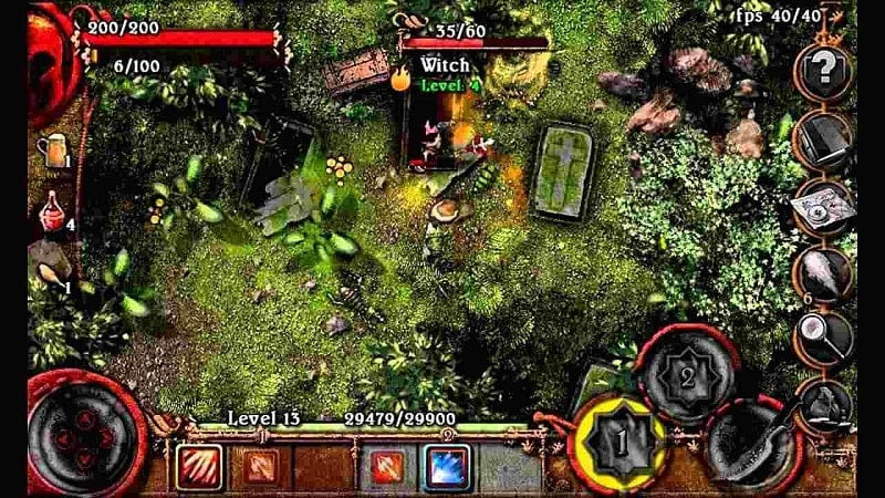 Almora Darkosen RPG mod android - Giao diện nâng cấp kỹ năng nhân vật