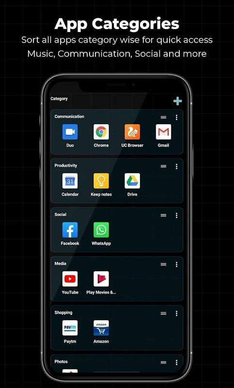 Alpha Hybrid Launcher 4D theme mod android