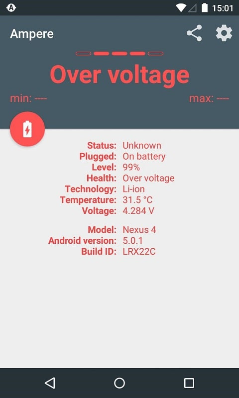 Ampere MOD on an Android phone