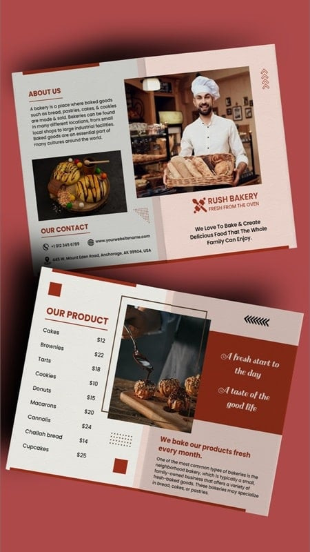 Various marketing materials created with Brochure Maker, Pamphlet Maker