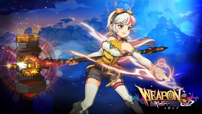 alt: Cảnh chiến đấu trong game Weapon Master Idle