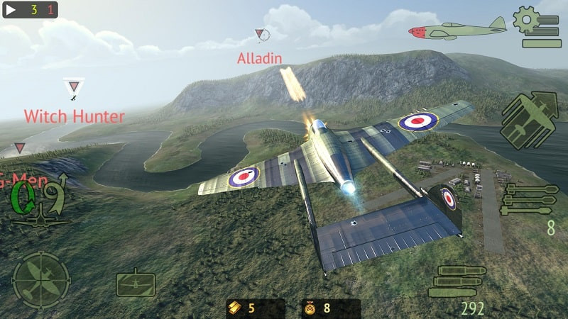 Team Deathmatch gameplay in Warplanes: Online Combat