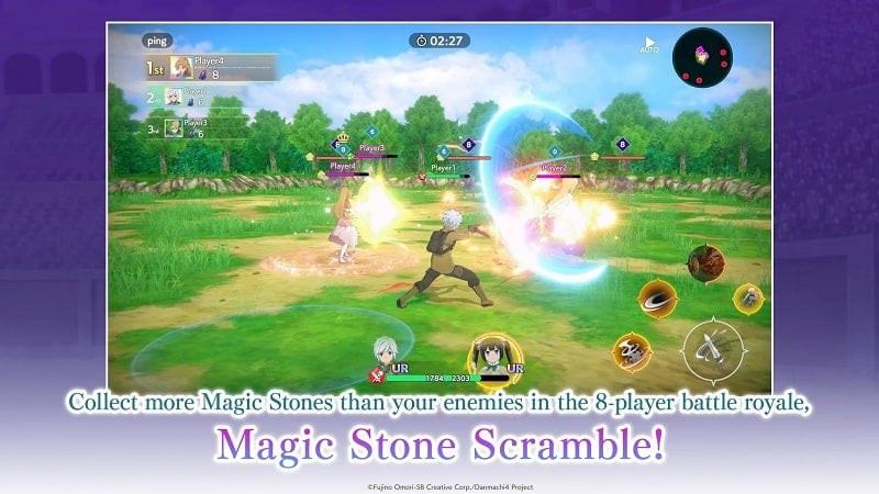 alt: Chế độ PvP trong game DanMachi BATTLE CHRONICLE