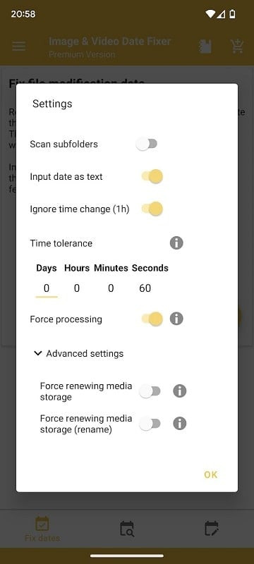 Easily edit photo and video timestamps