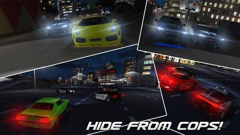 alt: Drag Racing 3D, hình ảnh xe đua đang drift