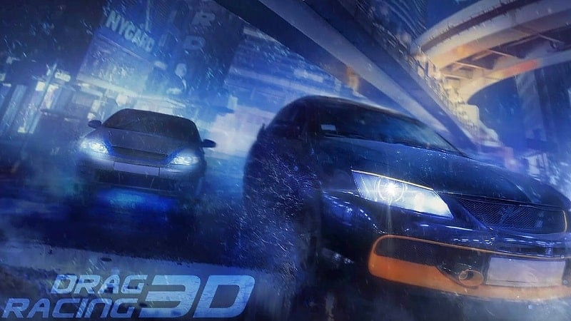 alt: Drag Racing 3D, hình ảnh xe đua trên đường phố