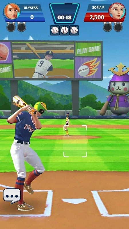 Tournament gameplay in Baseball Club PvP Multiplayer mod android