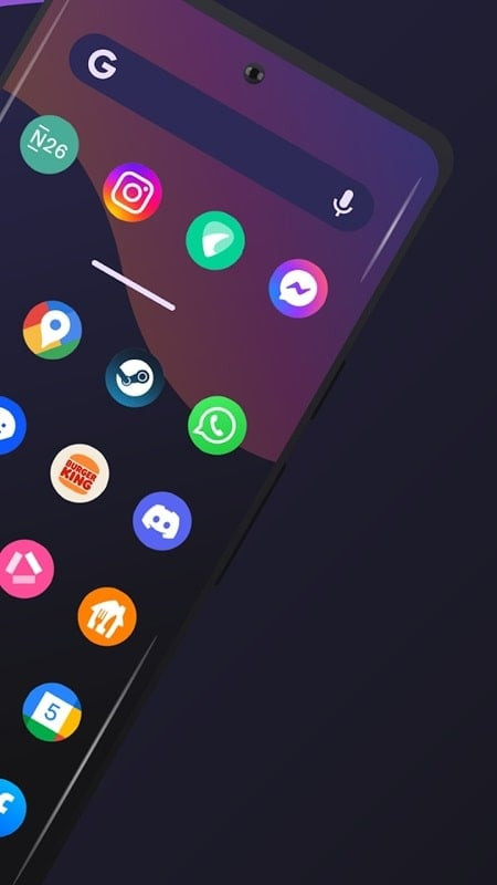 alt: Giao diện Australis Icon Pack trên điện thoại