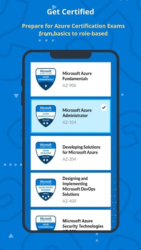 Quiz interface on Learn Azure MOD APK