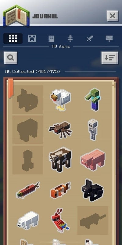 The map interface in Minecraft Earth showing player location and resources