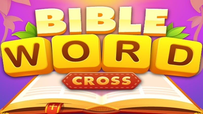 alt: Giao diện chính của game Bible Word Cross Puzzle với ô chữ và các chữ cái gợi ý