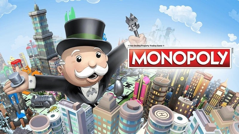 alt: Giao diện chính của game Monopoly trên điện thoại