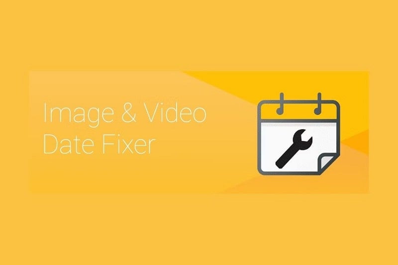 alt: Giao diện chính của ứng dụng Image & Video Date Fixer