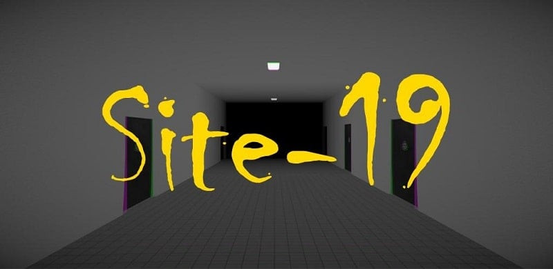 alt: Giao diện chính game SCP Site-19 với nhân vật cầm súng