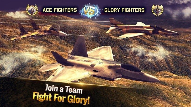 Game mode selection screen in Ace Fighter