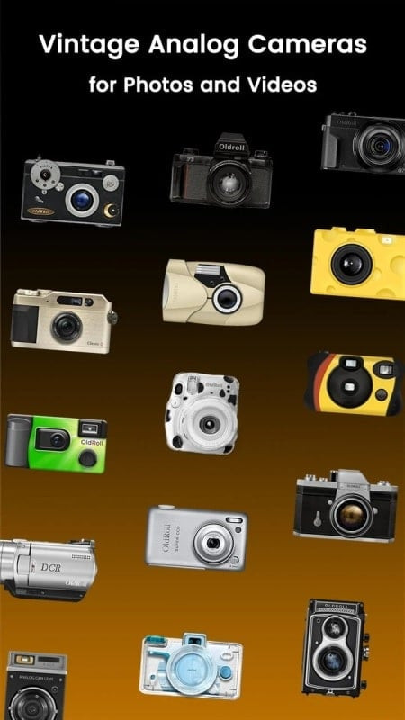 OldRoll MOD APK's camera interface simulating the classic Leica M6 lens.