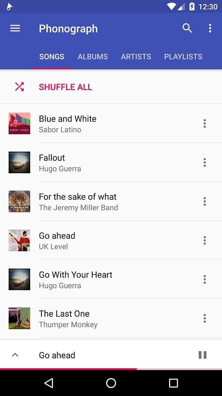 Music Category Interface Organized by Folder on Phonograph Music Player MOD