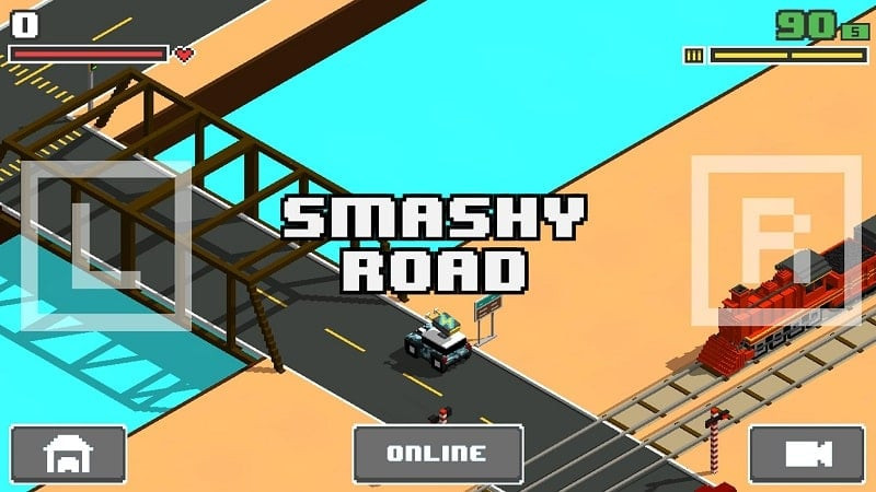 Simple controls in Smashy Road: Arena.