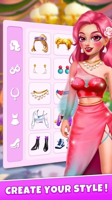 Fashion Nova game interface with various clothing options