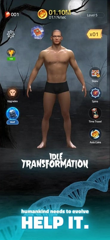 alt: Giao diện game Idle Transformation