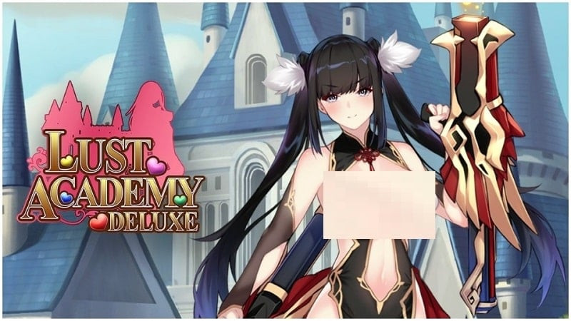 alt: Giao diện game Lust Academy Deluxe với hình ảnh các nhân vật nữ