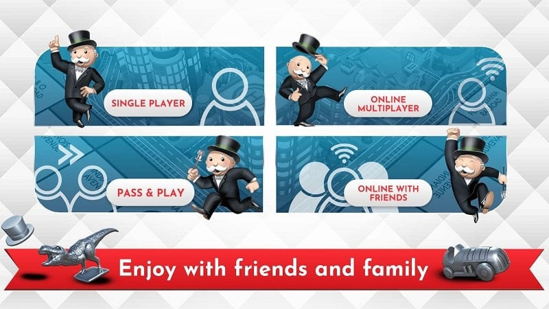 Monopoly MOD APK game interface on a phone