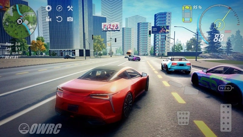 alt: Giao diện game OWRC: Open World Racing trên Android