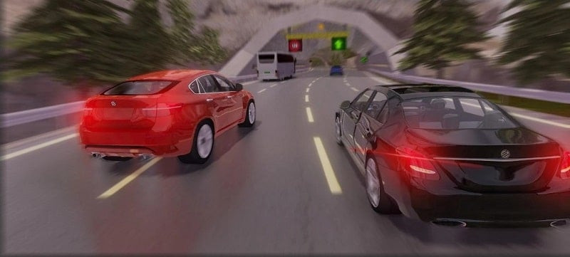 alt: Giao diện game POV Car Driving hiển thị góc nhìn người lái.