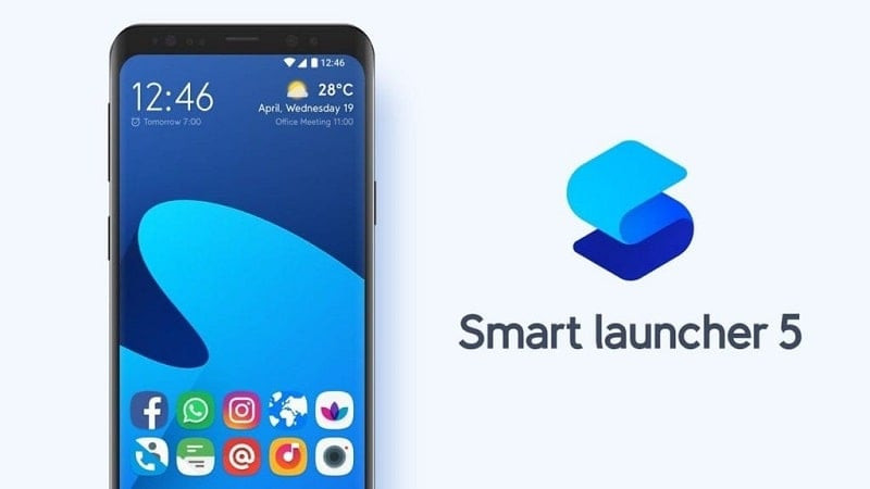 alt: Giao diện Smart Launcher 6 với các biểu tượng ứng dụng được sắp xếp gọn gàng