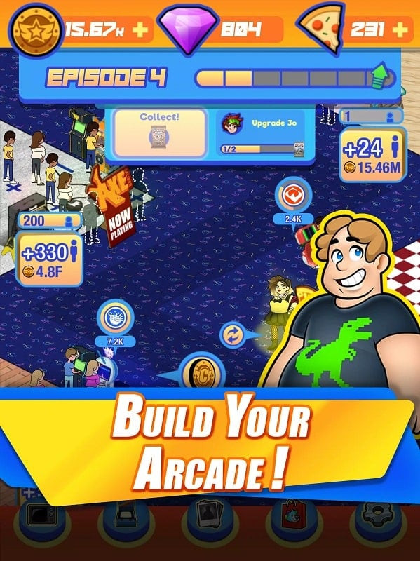 alt: Giao diện trò chơi My Arcade Empire trên Android