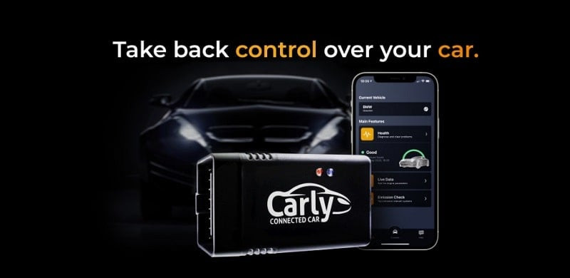 Alt: Giao diện ứng dụng Carly OBD2 trên điện thoại