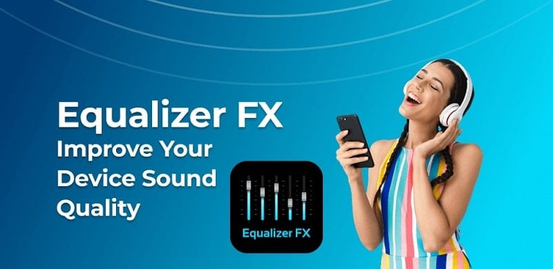 alt: Giao diện ứng dụng Equalizer FX: Sound Enhancer trên điện thoại Android