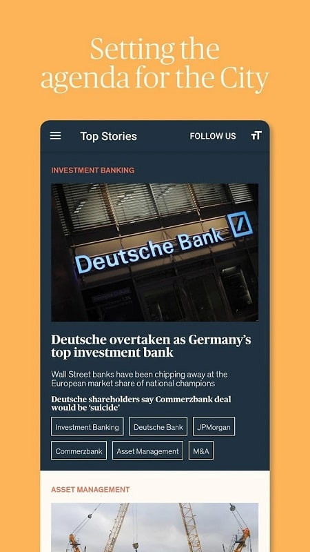 Financial News MOD APK app interface