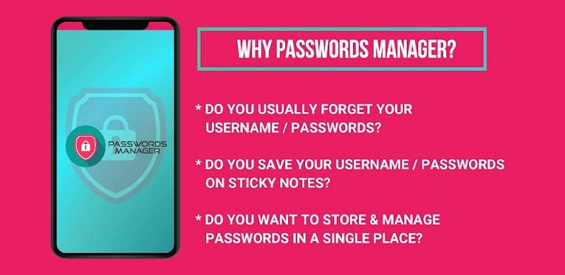 alt: Giao diện ứng dụng Passwords-Manager-Pro trên điện thoại