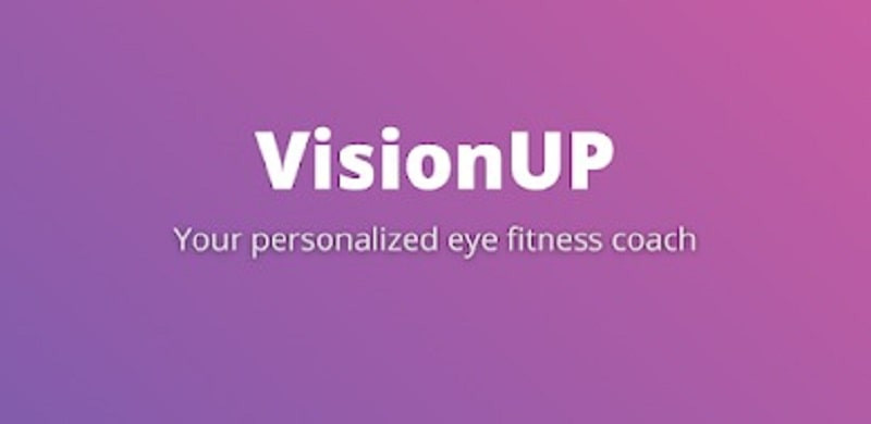 alt: Giao diện ứng dụng VisionUp Eye Exercises hiển thị các bài tập mắt