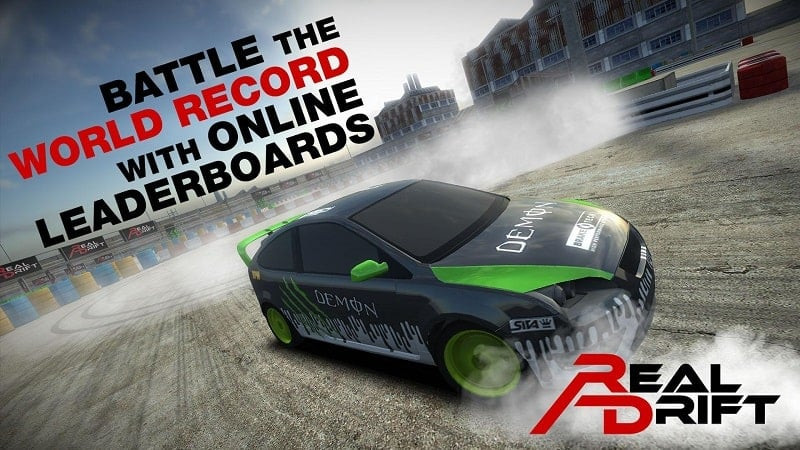 alt: Hai chiếc xe đua đang cạnh tranh trong Real Drift Car Racing