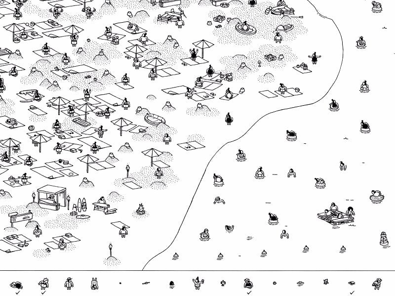 Hidden Folks Mod with its unique hand-drawn graphics