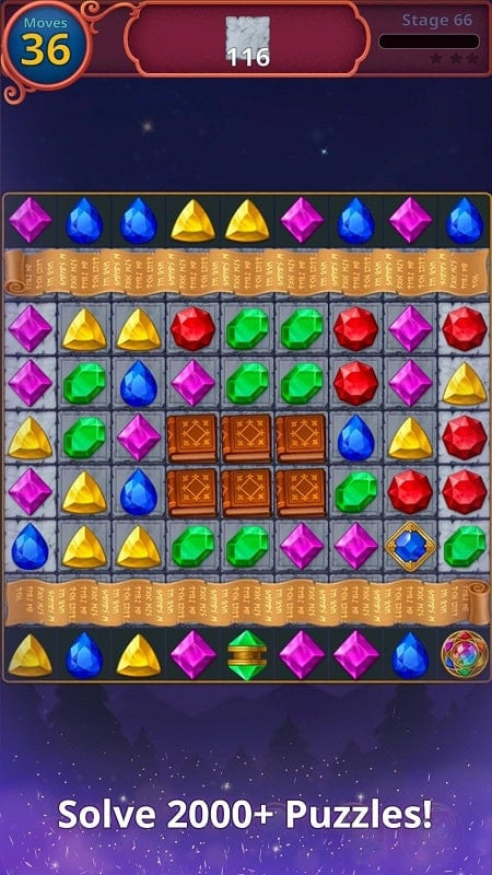 alt: Hình ảnh các mảnh ghép câu đố trong game Jewels Magic: Mystery Match3