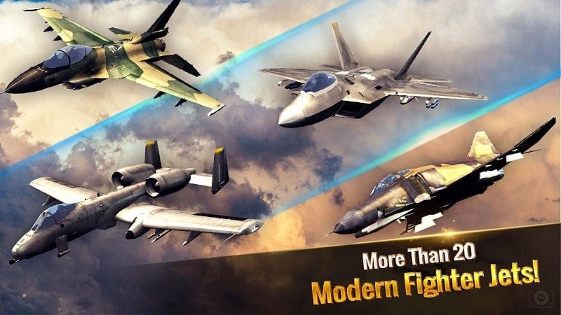 alt: Hình ảnh cận cảnh một chiến đấu cơ trong Ace Fighter