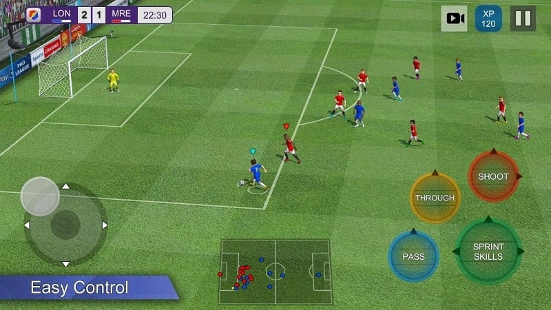 alt: Hình ảnh cầu thủ trong game Pro League Soccer